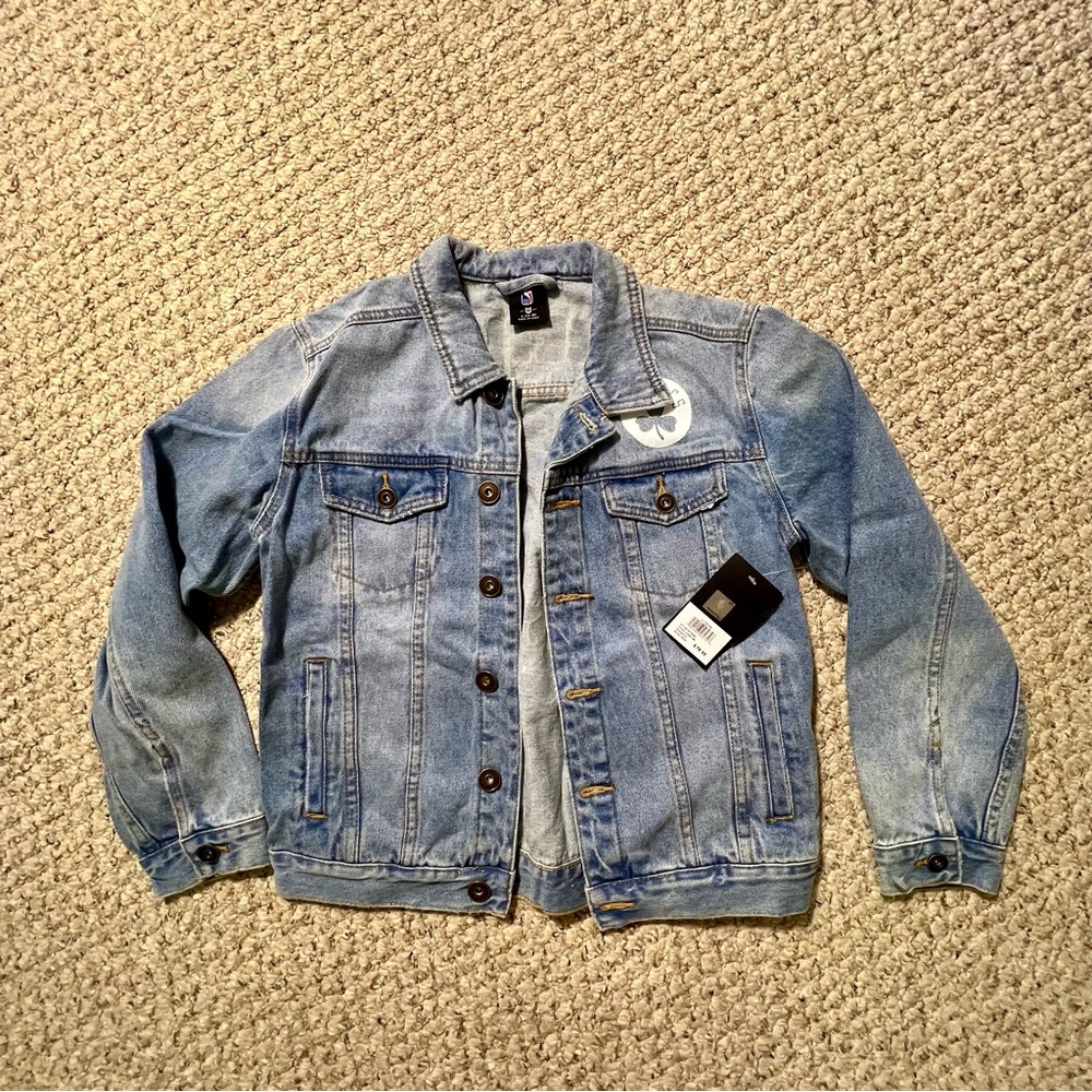 NBA Youth Boston Celtics Light Denim Jacket Size L (14/16) - Picture 2 of 7